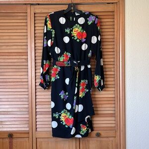 Vintage Helga Dress in Black with Floral